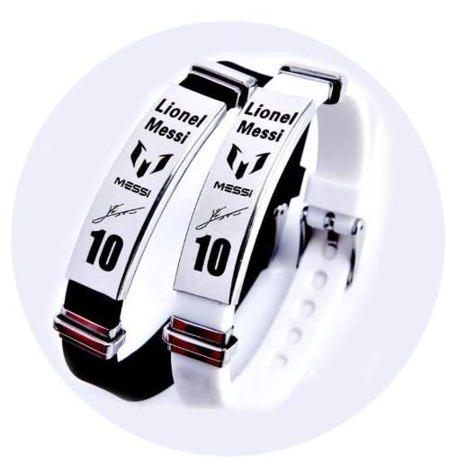 Messi numéro 10 Sport Silicone Bracelet 2 pcs